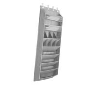 Ioensy Organisateur de Chaussures Suspendu Porte Chaussures Rack de Rangement Oxford avec Compartiments Fonction Accrocher Convient Chambre Dortoir Bureau, Gris