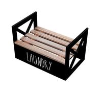 Ioensy Organisateur de Lessive Liquide, Station de Lavage de Savon à Lessive, Porte-savon Portable Professionnel En Bois Antidérapant pour La Décoration, Noir