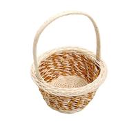 Ioensy Panier à Main Panier de Stockage Polyvalent Panier Décoratif Panier à Fleurs avec Poignée pour Rangement Maquillage Décoration Intérieure Mariage, Kaki