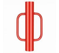 Ioensy Pilon pour Poteau de Clôture Robuste avec Poignées Latérales Corps Métallique Soudé Outil d'Installation Manuel pour, Rouge, Diamètre 76mm, Épaisseur 3.0mm, Hauteur 430mm