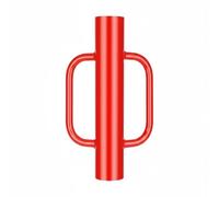 Ioensy Pilon pour Poteau de Clôture Robuste avec Poignées Latérales Corps Métallique Soudé Outil d'Installation Manuel pour, Rouge, Diamètre 114 Épaisseur 4.0 Hauteur 490mm