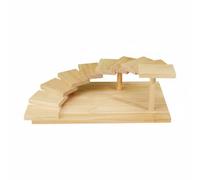 Ioensy Plateau Carré de Service Plateau Présentoir Support Planche en Bois avec Design à Étages Style Japonais pour Garnitures , Étagère D Affichage Carrée À 10 Marches