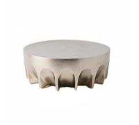 Ioensy Plateau Rond Décoratif Plateau Plateau de Présentation Plateau Concave en Aluminium Léger Surface Brillante Facile à, Petit Ornement Rond Concave en Aluminium Argenté Importé D Inde S