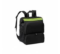 Ioensy Pochette de Réparation en Toile avec Grande Système de Fermeture Sécurisé Multiples Rangements Pratiques Sangle d'Épaule Ergonomique pour le Confort, Noir, L