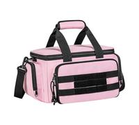 Ioensy Sac à Outils Rose pour Femme, Sac à Outils à Double Fermeture éclair, Rangement à Large Ouverture, En Oxford