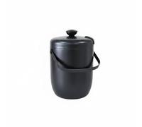 Ioensy Seau à Glace Double Couche Seau Isotherme Bac à Glace Seau à Champagne INOX 3l avec Anse Cuve Résistante pour Rafraîchir Adapté aux Réceptions à Domicile Soirées, Noir Mat