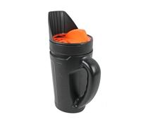 Ioensy Seau de Semis Distributeur de Épandeur Manuel Shaker Jardin Réservoir Portable Plastique Ouverture Réglable 25L Poignée Intégrée pour Gazons Plates, Array, Noir Et Orange