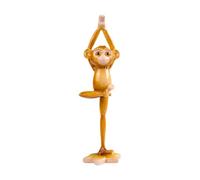 Ioensy Statue de Singe Yogi, Figurine Décorative En Résine pour Bureau, étagère, Jardin, Mariage, Terrasse, Noël, Support à Une Jambe