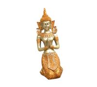 Ioensy Statuette de Bouddha Thaïlandaise, Sculpture Feng Shui, Statue de Bouddha Agenouillé En Prière, Décoration pour Bureau, Chambre, Salon Ou étagère, or