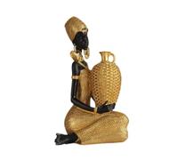 Ioensy Statuette de Femme Africaine, Figurine, Ornement de Bureau Rétro, Sculpture de Femme Africaine pour étagère, Style A