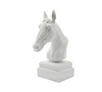 Ioensy Statute Tête Socle Artistique Buste Équestre Stylisé Stable Buste Équestre pr Entrée, Angle Lecture