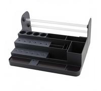 Ioensy Support de Réparation Téléphone Organiseur Rack Outils Porte-tournevis Présentoir Compartiments Multiples pour Vis Pinces et Bricoles Adapté au Plan, Gris Foncé, Boîte Export