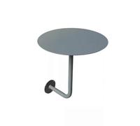 Ioensy Table Basse Murale Table d'Appoint Table Ronde Support Mural en Fer Forgé Robuste avec Plateau 40cm et Hauteur 45cm Gain de Place pour Salon Balcon, Diamètre 40 Cm, Hauteur 45 Cm, Gris