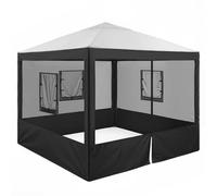 Ioensy Tente Ventilée Extérieure Paroi Latérale Paravent Enceinte Entrée Zippée en Oxford et Maille Offrant Aération et Vue Panoramique Adaptée aux Repas Détente Loisirs Extérieurs Camping, Noir