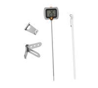 Ioensy Thermomètre Numérique à Viande avec Sonde Longue Multifonction pour La Cuisson Des Aliments, Idéal pour Confite, Le Bœuf, Les Liquides et Le, Gris