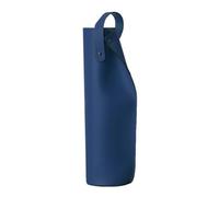 IOEUIWP Lot de 2 Sacs d'emballage en Similicuir for Bouteilles vin et Champagne, avec poignée, for fête pour Mariage, Voyage, fête, Rangement(Deep Blue)