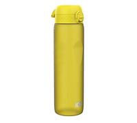 ION8 Gourde 1l, 1000ml, Anti-Fuite, Facile à Ouvrir, Verrouillage Sécurisé, Poignée de Transport, Lavable en Lave-vaisselle, Sans BPA, Idéale pour le Sport et la Salle de Sport, Jaune