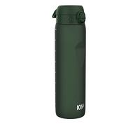 Ion8 Gourde 1l, 1000ml, Anti-Fuite, Facile à Ouvrir, Verrouillage Sécurisé, Poignée de Transport, Lavable en Lave-vaisselle, Sans BPA, Idéale pour le Sport et la Salle de Sport, Vert Foncé