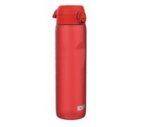 Ion8 Gourde 1l, 1000ml, Anti-Fuite, Facile à Ouvrir, Verrouillage Sécurisé, Poignée de Transport, Lavable en Lave-vaisselle, Sans BPA, Idéale pour le Sport et la Salle de Sport, Rouge