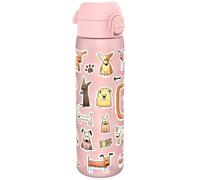 Ion8 Gourde, 500ml, Anti-Fuite, Facile à Ouvrir, Verrouillage Sécurisé, Lavable en Lave-vaisselle, Sans BPA, Poignée de Transport, S'adapte aux Porte-gobelets, Facile à Nettoyer, Chiens