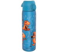 Ion8 Gourde, 500ml, Anti-Fuite, Facile à Ouvrir, Verrouillage Sécurisé, Lavable en Lave-vaisselle, Sans BPA, Poignée de Transport, S'adapte aux Porte-gobelets, Facile à Nettoyer, Bande de Dinosaures