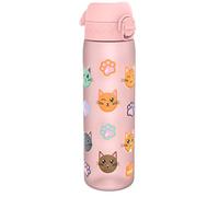 Ion8 Gourde, 500ml, Anti-Fuite, Facile à Ouvrir, Verrouillage Sécurisé, Lavable en Lave-vaisselle, Sans BPA, Poignée de Transport, S'adapte aux Porte-gobelets, Facile à Nettoyer, Chats