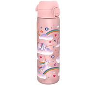 Ion8 Gourde, 500ml, Anti-Fuite, Facile à Ouvrir, Verrouillage Sécurisé, Lavable en Lave-vaisselle, Sans BPA, Poignée de Transport, S'adapte aux Porte-gobelets, Facile à Nettoyer, Licorne Arc