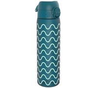 Ion8 Gourde, 500ml, Anti-Fuite, Facile à Ouvrir, Verrouillage Sécurisé, Lavable en Lave-vaisselle, Sans BPA, Poignée de Transport, S'adapte aux Porte-gobelets, Facile à Nettoyer, Vagues