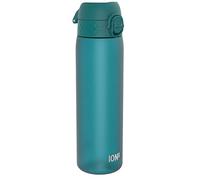 Ion8 Gourde, 500ml, Anti-Fuite, Facile à Ouvrir, Verrouillage Sécurisé, Lavable en Lave-vaisselle, Sans BPA, Poignée de Transport, S'adapte aux Porte-gobelets, Facile à Nettoyer, Aqua