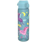 ION8 Gourde, 500ml, Anti-Fuite, Facile à Ouvrir, Verrouillage Sécurisé, Lavable en Lave-vaisselle, Sans BPA, Poignée de Transport, S'adapte aux Porte-gobelets, Facile à Nettoyer, Licornes Bleu