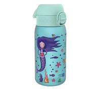 Ion8 Gourde Enfant, 350 ml, Anti-Fuite, Facile à Ouvrir, Verrouillage Sécurisé, Lavable en Lave-Vaisselle, Sans BPA, Poignée de Transport, Facile à Nettoyer, Sirènes