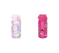 Ion8 Gourde Enfant, 350ml, Anti-Fuite, Facile à Ouvrir, Verrouillage Sécurisé & Gourde Enfant, 350ml, Anti-Fuite, Facile à Ouvrir, Verrouillage Sécurisé, Motif Princesse