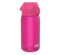 Ion8 Gourde Enfant, 350ml, Anti-Fuite, Facile à Ouvrir, Verrouillage Sécurisé, Lavable en Lave-Vaisselle, Sans BPA, Poignée de Transport, Facile à Nettoyer, Carbone Neutre, Rose