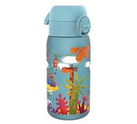 Ion8 Gourde Enfant, 350ml, Anti-Fuite, Facile à Ouvrir, Verrouillage Sécurisé, Lavable en Lave-Vaisselle, Sans BPA, Poignée de Transport, Facile à Nettoyer, Carbone Neutre, Safari
