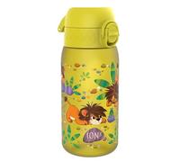 Ion8 Gourde Enfant, 350ml, Anti-Fuite, Facile à Ouvrir, Verrouillage Sécurisé, Lavable en Lave-Vaisselle, Sans BPA, Poignée de Transport, Facile à Nettoyer, Motif Lionceaux