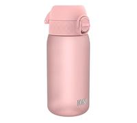 Ion8 Gourde Enfant, 350ml, Anti-Fuite, Facile à Ouvrir, Verrouillage Sécurisé, Lavable en Lave-Vaisselle, Sans BPA, Poignée de Transport, Facile à Nettoyer, Carbone Neutre, Rose