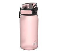 Ion8 Gourde Enfant, 350ml, Anti-Fuite, Facile à Ouvrir, Verrouillage Sécurisé, Lavable en Lave-Vaisselle, Sans BPA, Poignée de Transport, Facile à Nettoyer, Carbone Neutre, Rose