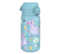 ION8 Gourde Enfant, Anti-Fuite, Facile à Ouvrir, Verrouillage Sécurisé, Lavable en Lave-Vaisselle, Poignée de Transport, Facile à Nettoyer, Carbone Neutre, Motif Licornes