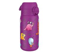Ion8 Gourde Enfant, Inox Léger, 400ml, Non Isolé, Anti-Fuite, Facile à Ouvrir, Verrouillage Sécurisé, Lavable au Lave-Vaisselle, Poignée de Transport, Acier Inoxydable, Extraterrestres