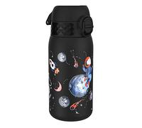 ION8 Gourde Enfant, Inox Léger, 400ml, Non Isolé, Anti-Fuite, Facile à Ouvrir, Verrouillage Sécurisé, Lavable au Lave-Vaisselle, Poignée de Transport, Acier Inoxydable, Voyages Spatiaux