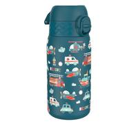 Ion8 Gourde Enfant, Inox Léger, 400ml, Non Isolé, Anti-Fuite, Facile à Ouvrir, Verrouillage Sécurisé, Lavable au Lave-Vaisselle, Poignée de Transport, Acier Inoxydable, Véhicules De Secours