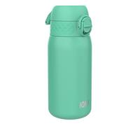 Ion8 Gourde Enfant, Inox Léger, 400ml, Non Isolé, Anti-Fuite, Facile à Ouvrir, Verrouillage Sécurisé, Lavable au Lave-Vaisselle, Poignée de Transport, Acier Inoxydable, Sarcelle