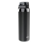 Ion8 Gourde Inox Léger 1 Litre, Non Isolé, Anti-Fuite, Facile à Ouvrir, Verrouillage Sécurisé, Lavable au Lave-Vaisselle, Poignée de Transport, Acier Inoxydable, 1200ml, Sirènes