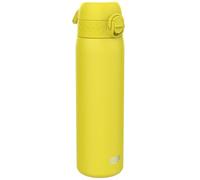 Ion8 Gourde Inox Léger, 600ml, Non Isolé, Anti-Fuite, Facile à Ouvrir, Verrouillage Sécurisé, Lavable au Lave-Vaisselle, Poignée de Transport, Durable, Acier Inoxydable, Jaune