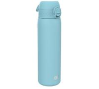 ION8 Gourde Inox Léger, 600ml, Non Isolé, Anti-Fuite, Facile à Ouvrir, Verrouillage Sécurisé, Lavable au Lave-Vaisselle, Poignée de Transport, Durable, Acier Inoxydable, Bleu D'Alaska