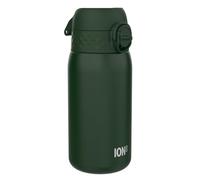 Ion8 Gourde Isotherme Enfant, Inox, 320ml, Anti-Fuite, Facile à Ouvrir, Verrouillage Sécurisé, Lavable au Lave-Vaisselle, Poignée de Transport, Durable, Acier Inoxydable, Vert Foncé