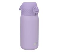 Ion8 Gourde Isotherme Enfant, Inox, 320ml, Anti-Fuite, Facile à Ouvrir, Verrouillage Sécurisé, Lavable au Lave-Vaisselle, Poignée de Transport, Durable, Acier Inoxydable, Violet Clair