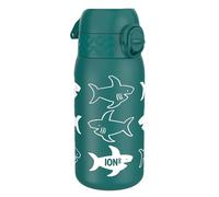 Ion8 Gourde Isotherme Enfant, Inox, 320ml, Anti-Fuite, Facile à Ouvrir, Verrouillage Sécurisé, Lavable au Lave-Vaisselle, Poignée de Transport, Durable, Acier Inoxydable, Requin