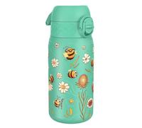 Ion8 Gourde Isotherme Enfant, Inox, 320ml, Anti-Fuite, Facile à Ouvrir, Verrouillage Sécurisé, Lavable au Lave-Vaisselle, Poignée de Transport, Durable, Acier Inoxydable, Motif 3D Les Abeilles