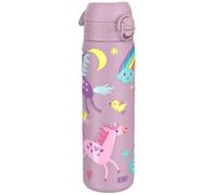 Ion8 Gourde Isotherme Inox, 500ml, Anti-Fuite, Facile à Ouvrir, Verrouillage Sécurisé, Lavable au Lave-Vaisselle, Poignée de Transport, Facile à Nettoyer, Acier Inoxydable, Licorne